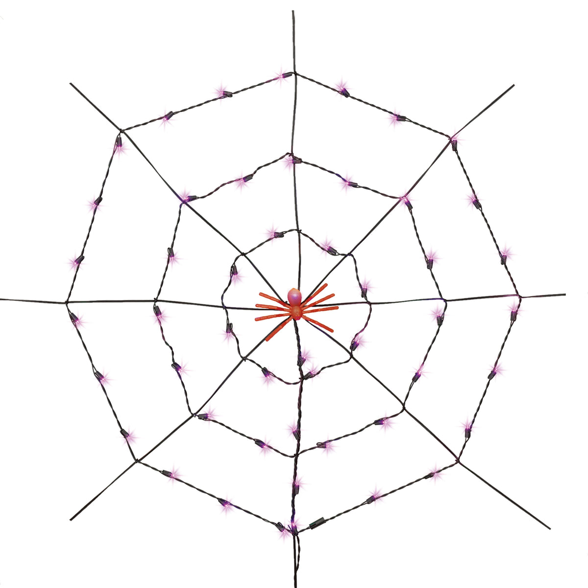 Indoor/Outdoor 50-Count LED Spider Web Lights, 5', Halloween by Way To Celebrate