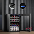 Icyglee Beverage Refrigerator 3.2 Cubic Feet 126 Can Silver - BR-110-IG-02X