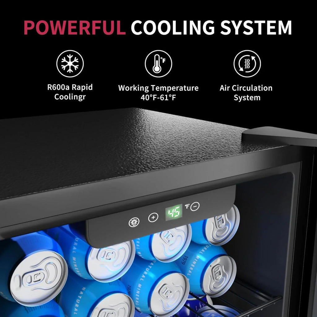 Icyglee Beverage Refrigerator 3.2 Cubic Feet 126 Can Silver - BR-110-IG-02X