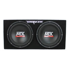 MTX Dual 12in Loaded Car Subwoofer Enclosure With Amplifier And Amp Kit - TNP212D2