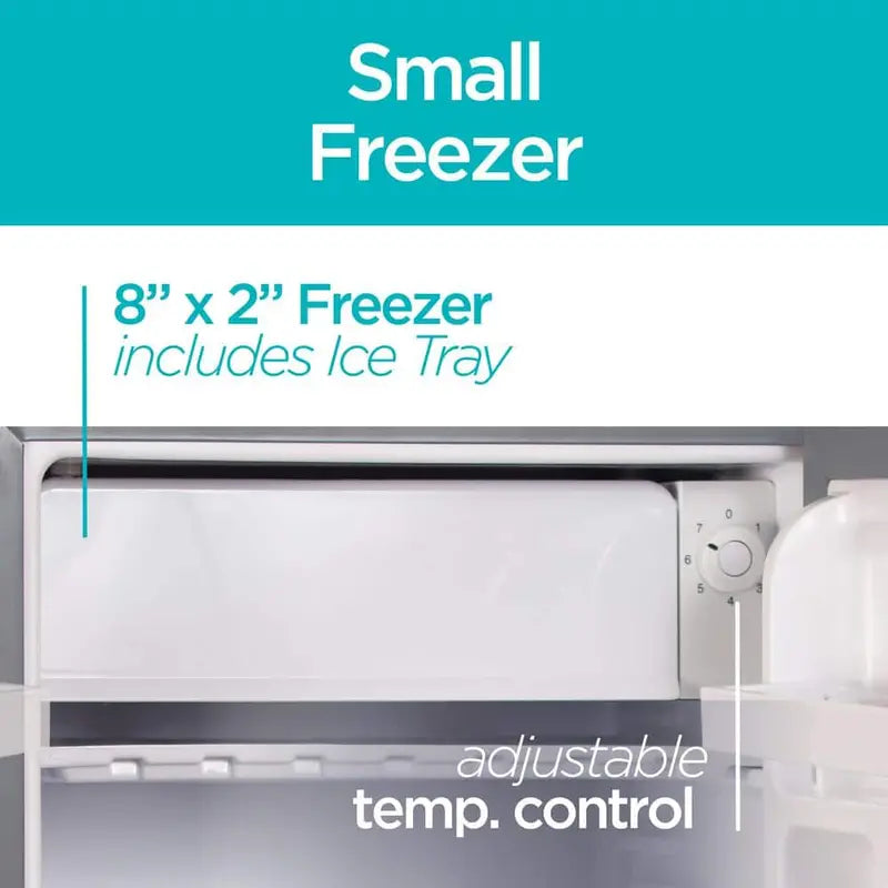 BLACK+DECKER 2.5 cu. ft. Mini Fridge With Freezer, Stainless Look - BCRK25V