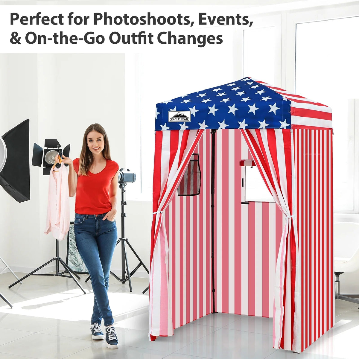 EAGLE PEAK Ultra Compact 4 ft x 4 ft Pop-Up Changing Room Canopy - Flex