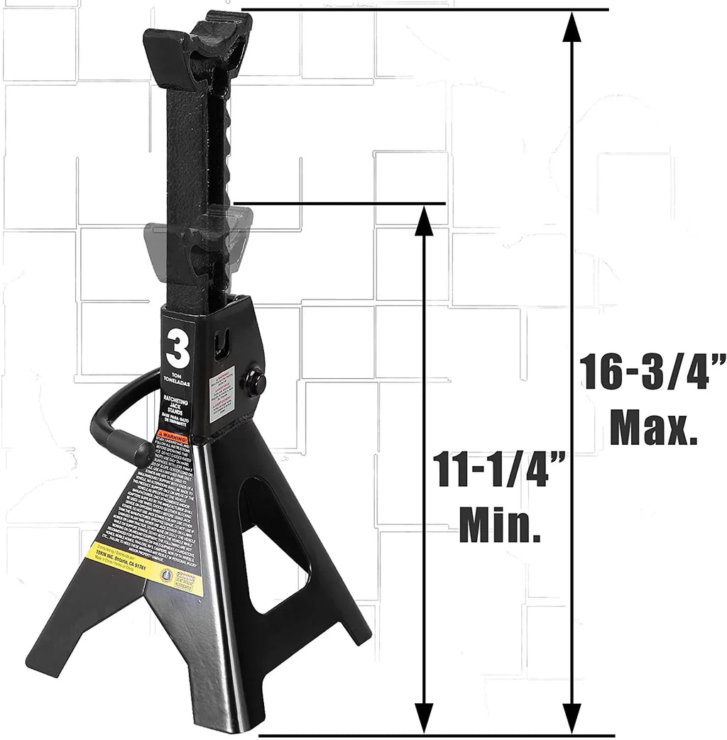 Torin Hydraulic Trolley Floor Jack With Pair Jack Stands, 3 Ton (6,000 lb)