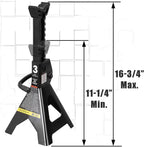 Torin Hydraulic Trolley Floor Jack With Pair Jack Stands, 3 Ton (6,000 lb)