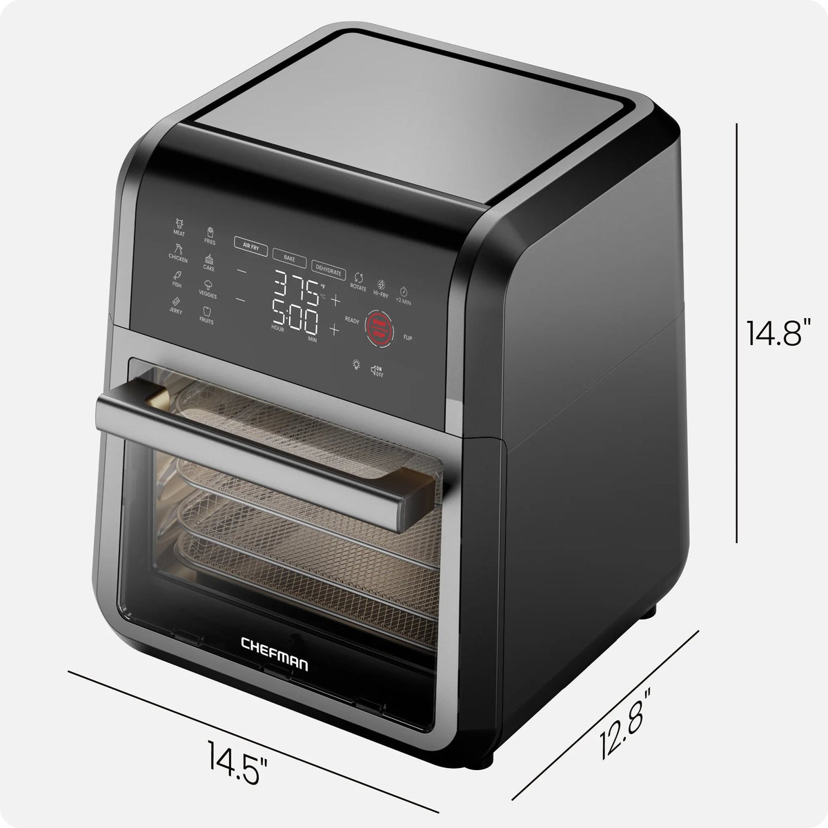 Chefman Digital Air Fryer With Rotisserie, 10 Qt, 17 Presets - CRJ38-10-RDO-V2