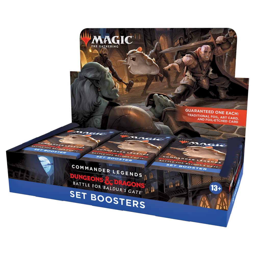Magic: The Gathering Commander Legends: Battle For Baldur's Gate Set Booster Box, 18 Packs - D10050000