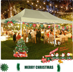 COBIZI 10x20 Heavy Duty Pop-Up Canopy Tent With 6 Sidewalls - Black