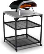 ooni Large Modular Outdoor Table - 31x31x35 Inch Stainless Steel Pizza Oven Stand