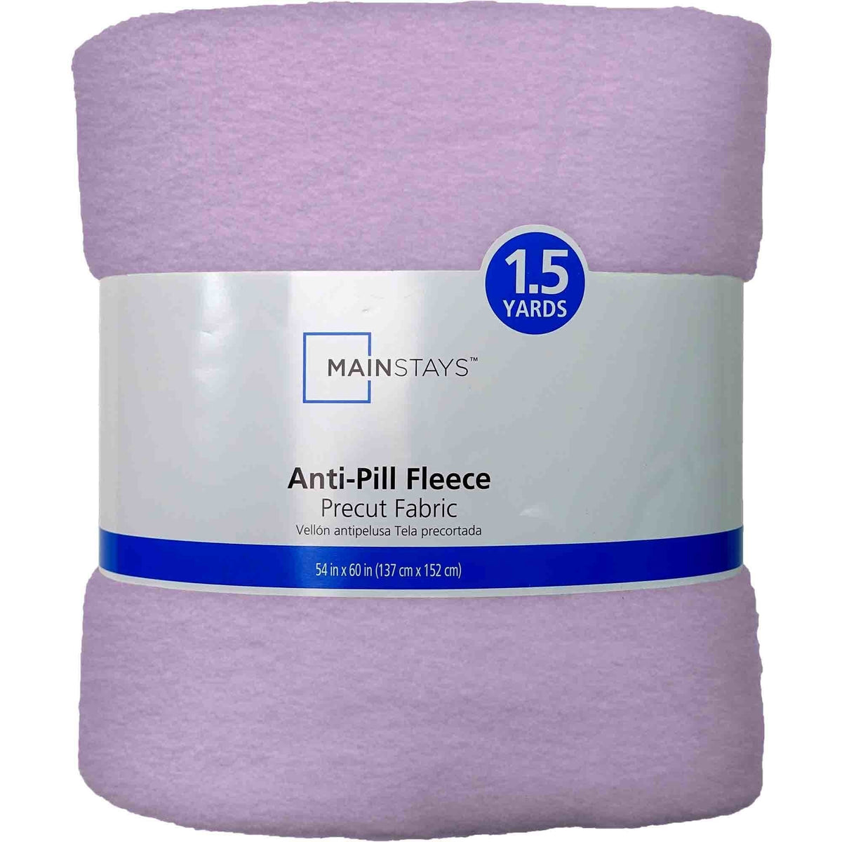 Mainstays 1.5 Yards 100% Polyester Lux Anti-pill Fleece Solids, 60" Wide for Crafts