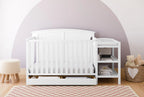 Storkcraft 5-in-1 Convertible Baby Crib & Changer, White - Steveston