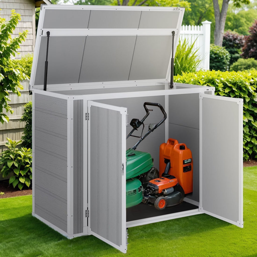 Enyopro Horizontal Resin Outdoor Storage Shed, 306Gal, 55.9in L x 29.52in W x 43.3in H