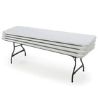 Lifetime Commercial Nesting Folding Table 4-Pack, 96 in. x 30 in., White Granite - 8-Foot