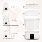3-In-1 Baby Bottle Steam Sterilizer And Dryer With LED Monitor, 10 Bottles, White, 12 x 8 x 16 in