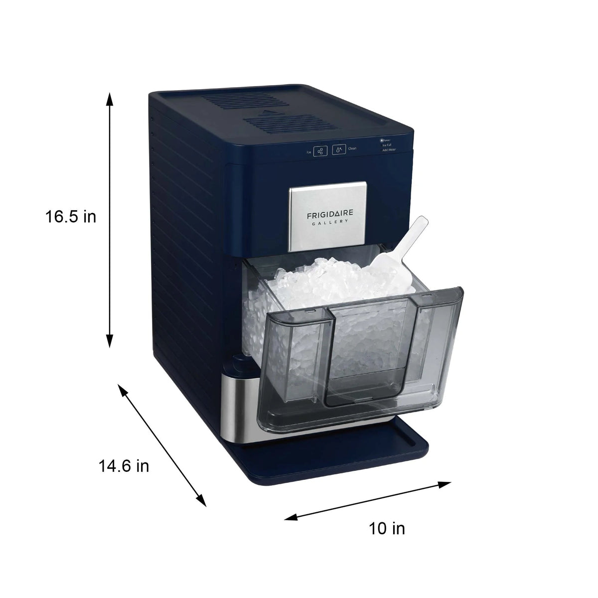 Frigidaire Countertop Nugget Ice Maker, 44 lbs. Daily, 3 lb. Basket, Black - EFIC256