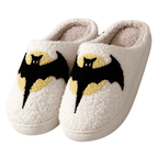 BERANMEY Halloween Slippers for Women Perfect Soft Plush Comfy Warm Slip-On Cute Womens Slippers Indoor Fluffy House Slippers for Women and Men Non-slip Fuzzy Flat Slides
