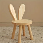 Ecoboom Wooden Rabbit Ears Stools, 2pcs - Rubber Wood