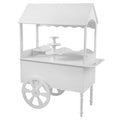 ZETY Solid Wood Rolling Candy Cart With Wheels, 75 LBS Capacity
