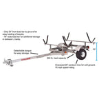 Malone LowMax 2-Kayak Galvanized Steel Trailer With LED Lights And 70 MPH Tires