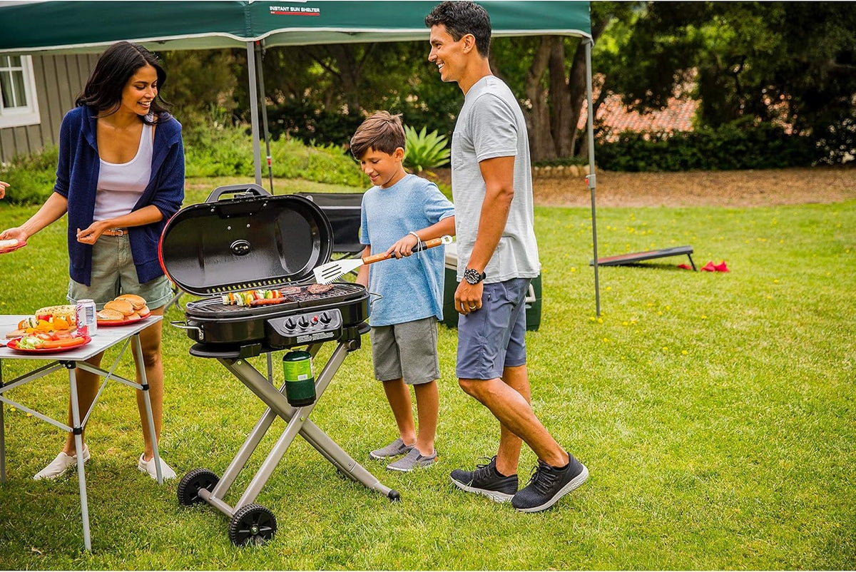 RoadTrip 285 Portable Stand-Up Propane Grill - 3 Adjustable Burners