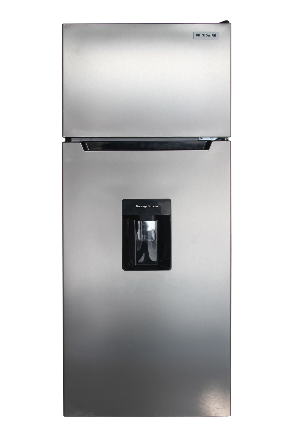 Frigidaire Top Mount Refrigerator, 7.3 Cu. Ft., Integrated Beverage Dispenser, Platinum