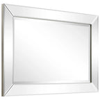 Rectangular Clear Beveled Wall Mirror - 3 Sizes