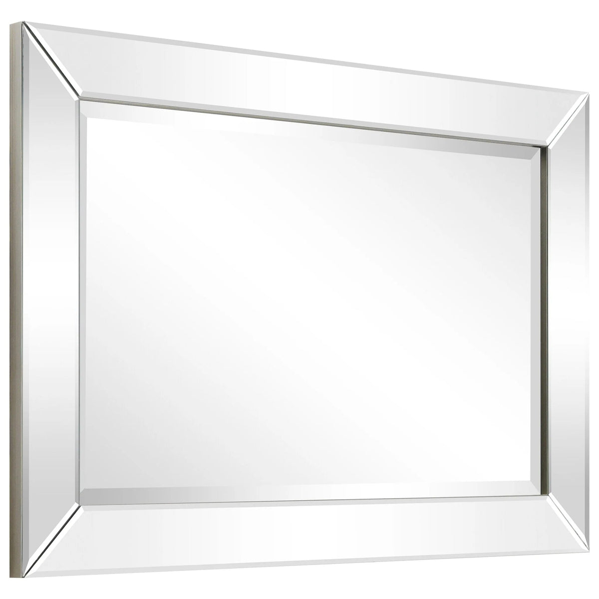 Rectangular Clear Beveled Wall Mirror - 3 Sizes