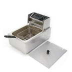 Electric Deep Fryer 6L/6.3QT Stainless Steel Countertop 1700W Single Tank