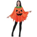 Joyfy Women Pumpkin Poncho Costume Adult, Pumpkin Costume Halloween Costumes for Women Fancy Dress Cosplay