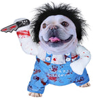 WILLED Halloween Deadly Dog Costume, Funny Pet Cosplay Christmas Outfit, Adjustable Party Dress Up Clothes for Small Medium Large Dogs