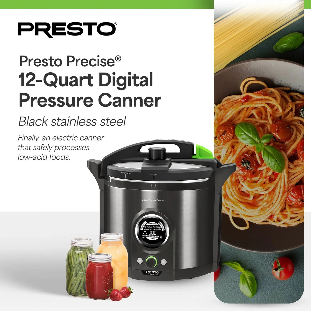 Presto Precise Digital Electric Pressure Canner, 12 Quarts - 02144