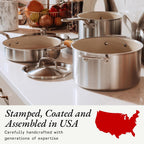 Made In Cookware Ceramic Non Stick Cookware Set, 5 Pc, 5 Ply Clad - Small Spaces Set