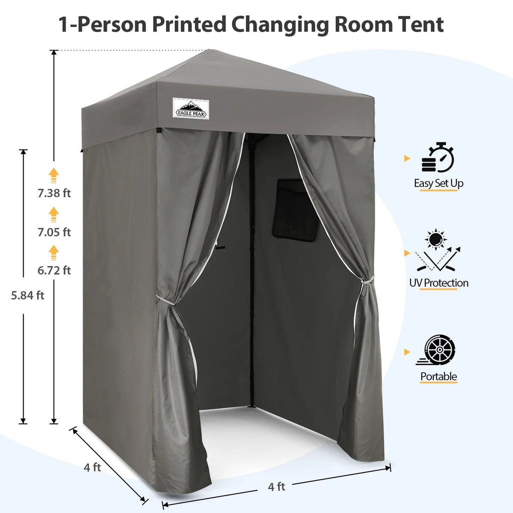 EAGLE PEAK Ultra Compact 4 ft x 4 ft Pop-Up Changing Room Canopy - Flex