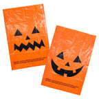 Jack-o'-Lantern Leaf Bags with Twist Ties, Orange and Black, 2 Count, Halloween by Way To Celebrate