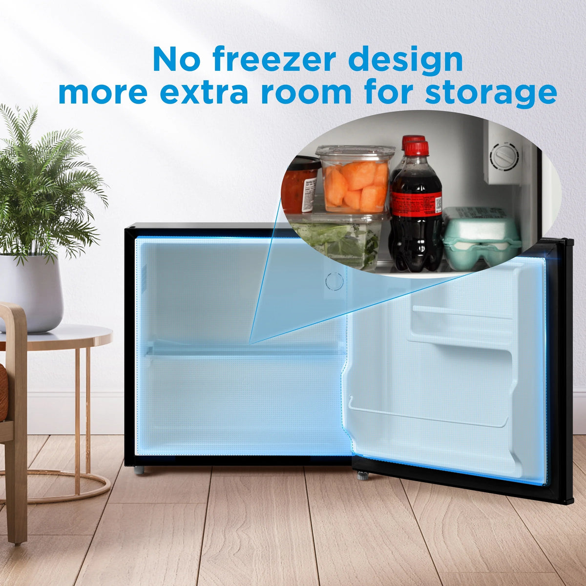 Mainstays 1.7 Cu. Ft. Single Door Mini Refrigerator, Stainless Steel Look