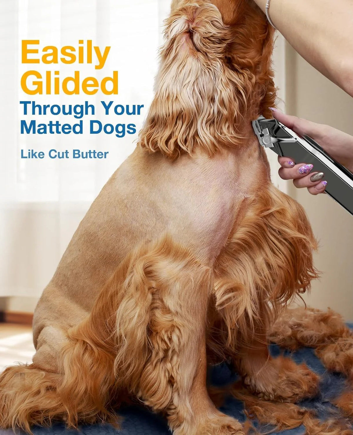 Dog Clippers for Thick Heavy Coats - Cordless Pet Grooming Trimmer