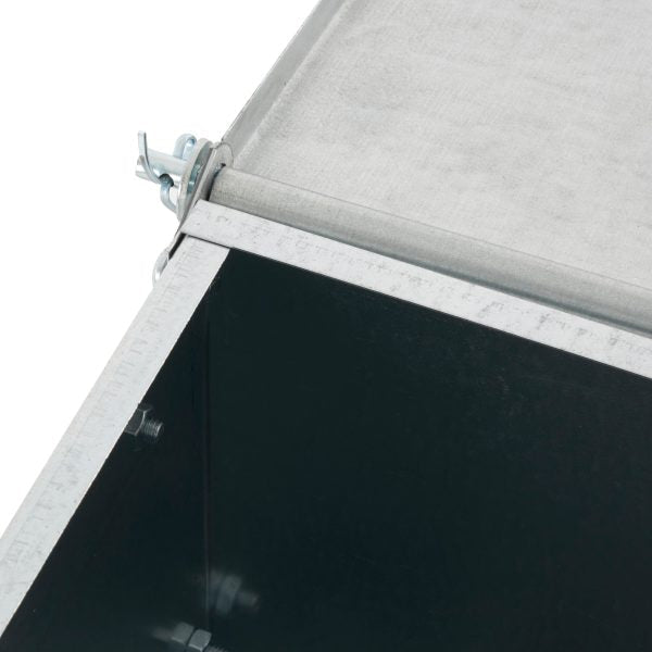 Galvanized Steel Hog Feeder 3.7 Bushel, 2-Door, 20-Gauge, Silver