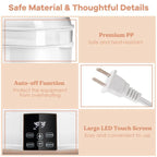 3-In-1 Baby Bottle Steam Sterilizer And Dryer With LED Monitor, 10 Bottles, White, 12 x 8 x 16 in