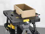 Keter Folding Work Table, 1000 lbs Capacity, Two 12 in Clamps, Black/Yellow - 197283