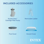 INTEX Easy Set Inflatable Round Pool, 15 ft x 48 in - Filter Pump And Accessories