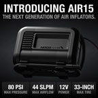 NOCO 15A 12V Portable Tire Inflator, 80 PSI - AIR15