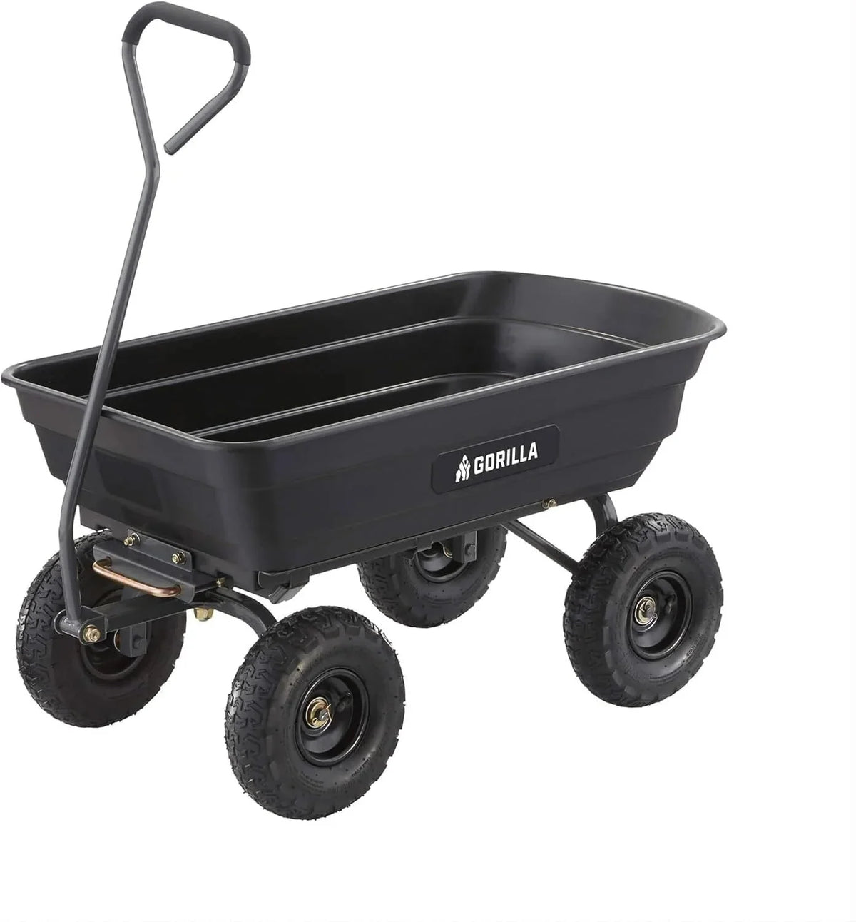 Gorilla Carts Utility Dump Wagon 6 Cubic Feet 1200 lb Capacity Black - GOR6PS