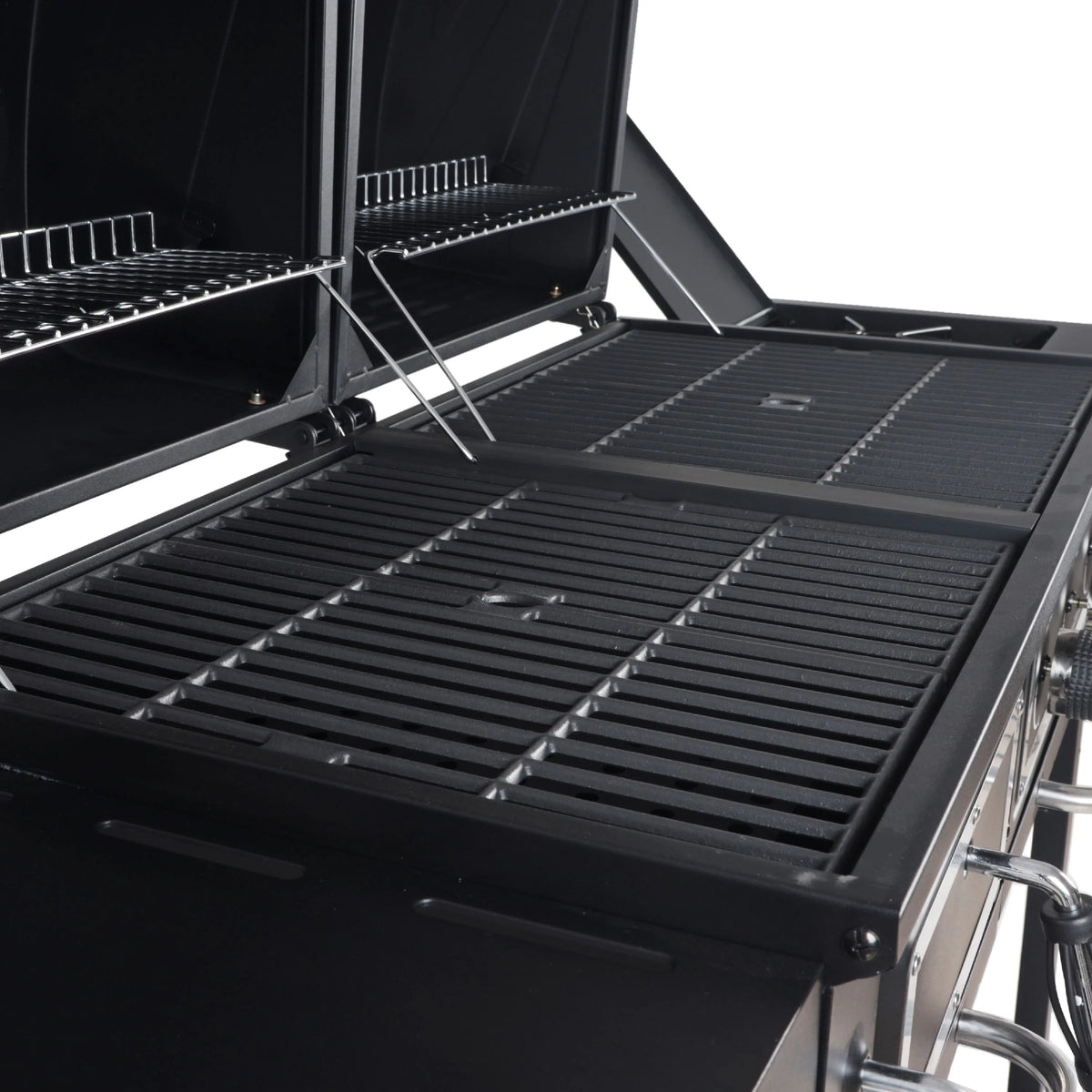 Dual Fuel Gas And Charcoal Combo Grill, Black With Stainless - GBC1793W