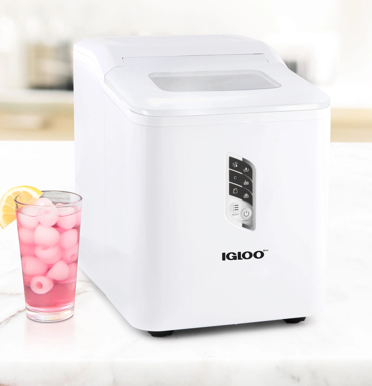 Igloo Self-Cleaning Countertop Ice Maker, 1.5 qt, 26 lbs/24 Hours, Aqua