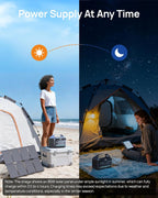 DaranEner Portable Power Station With 80W Solar Panel, 288Wh LiFePO4 Battery, 600W, 1200W Surge