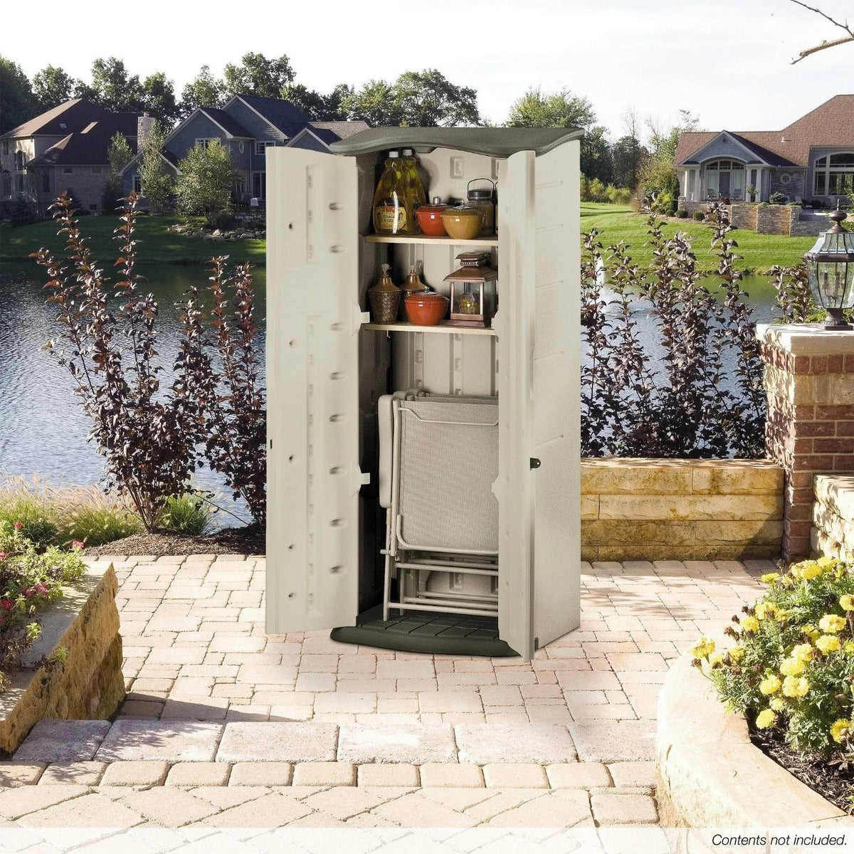 Rubbermaid Vertical Resin Weather Resistant Outdoor Storage Shed