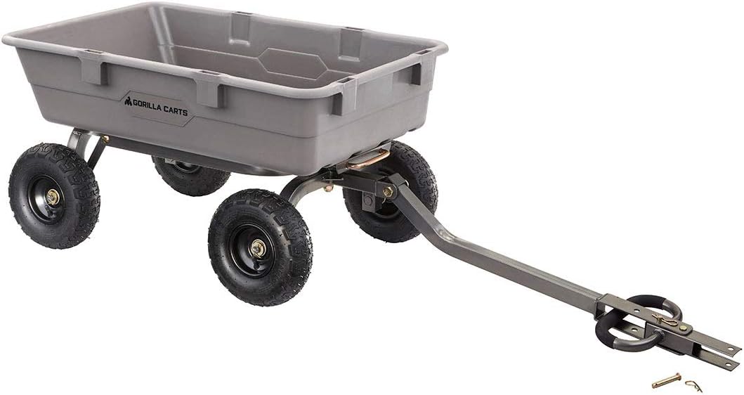 Gorilla Carts Utility Dump Wagon 6 Cubic Feet 1200 lb Capacity Black - GOR6PS