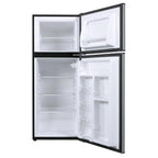 Galanz 4.6 Cu Ft Two Door Mini Refrigerator With Freezer, Stainless Steel - GL46TS5E