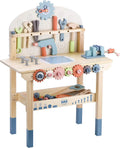 Toywoo Children's Wooden Tool Workbench With Tool Set, 23.5 x 11.7 x 31.3 in - WQSJ-ETXLT-SBN01