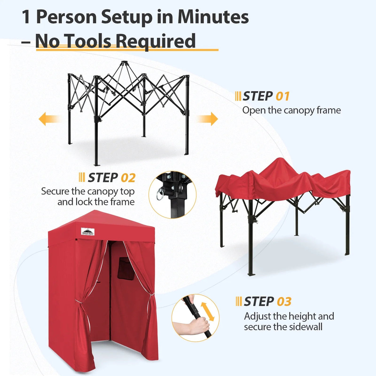 EAGLE PEAK Ultra Compact 4 ft x 4 ft Pop-Up Changing Room Canopy - Flex