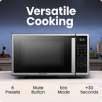 Chefman Countertop Microwave Oven, 0.9 Cu Ft, 900 Watts, Stainless Steel - CRJ55-SS-9